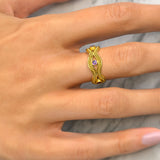 Amethyst Gold Ring with Granulations Odysseus Jewelry