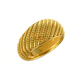 Gold Granulation Statement Ring Odysseus Jewelry