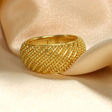 Gold Granulation Statement Ring Odysseus Jewelry
