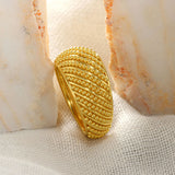 Gold Granulation Statement Ring Odysseus Jewelry