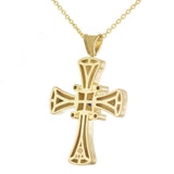 Byzantine Cross Pendant with Sapphires and Diamonds Odysseus Jewelry