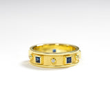 Sapphire Gold Ring with Brilliants Odysseus Jewelry