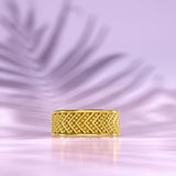 Gold Band Ring with Granulations Odysseus Jewelry