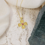 Byzantine Heart Cross with Ruby Odysseus Jewelry