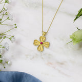 Byzantine Heart Cross with Ruby Odysseus Jewelry
