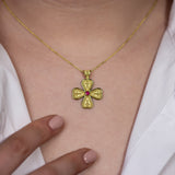 Byzantine Heart Cross with Ruby Odysseus Jewelry