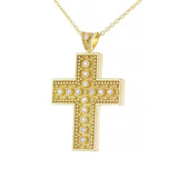 Byzantine Square Cross Pendant with Diamonds Odysseus Jewelry