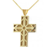Byzantine Square Cross Pendant with Diamonds Odysseus Jewelry