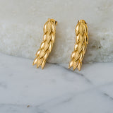 18K Byzantine Gold Laurel Earrings Odysseus Jewelry