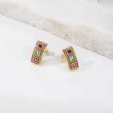 Gold Byzantine Gemstone Earrings Odysseus Jewelry