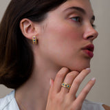 Gold Byzantine Gemstone Earrings Odysseus Jewelry