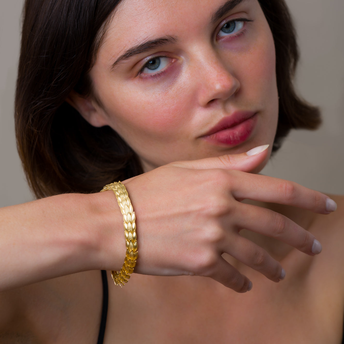 18K Byzantine Gold Laurel Bracelet Odysseus Jewelry