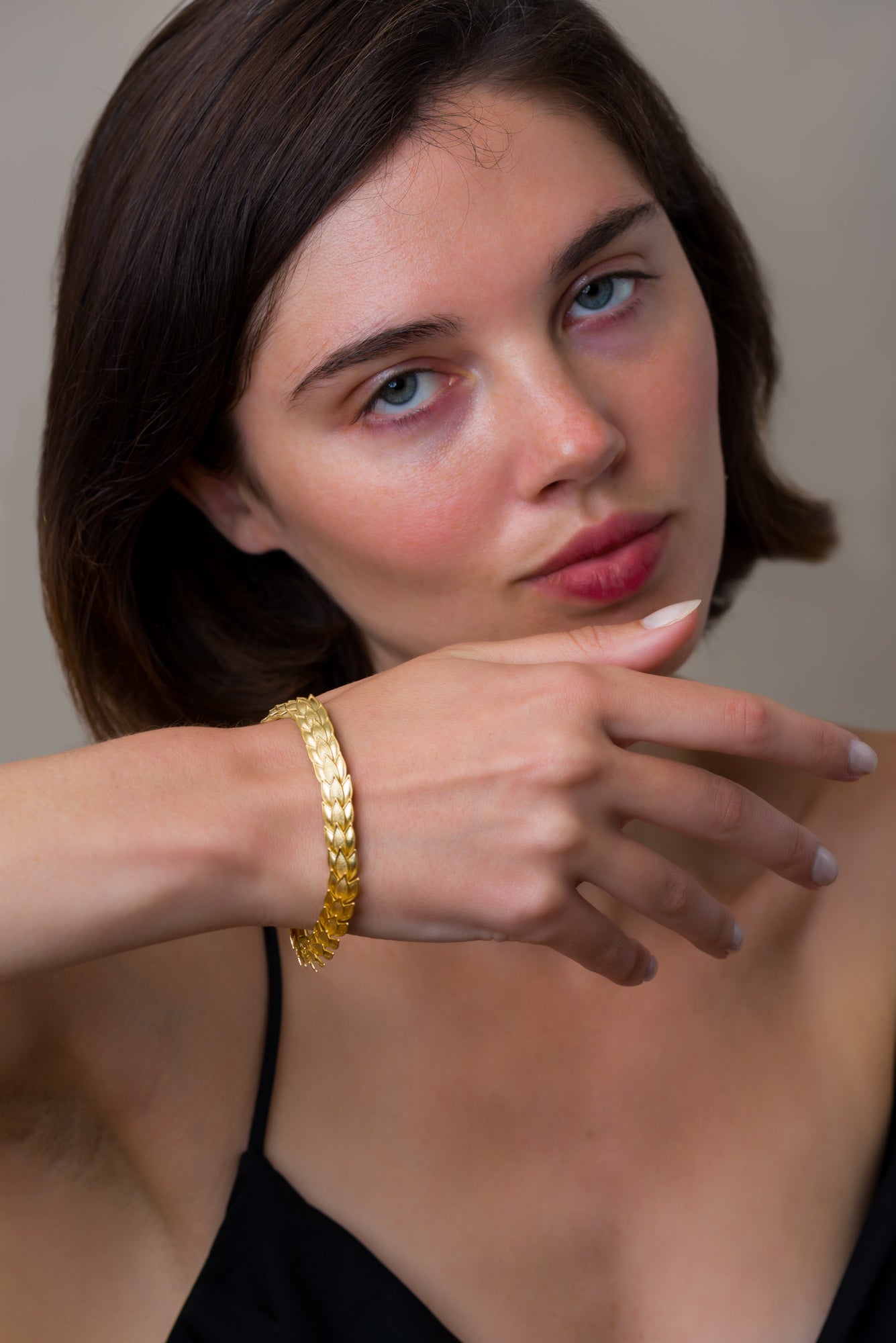 18K Byzantine Gold Laurel Bracelet Odysseus Jewelry