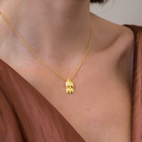 18K Byzantine Gold Laurel Pendant Odysseus Jewelry