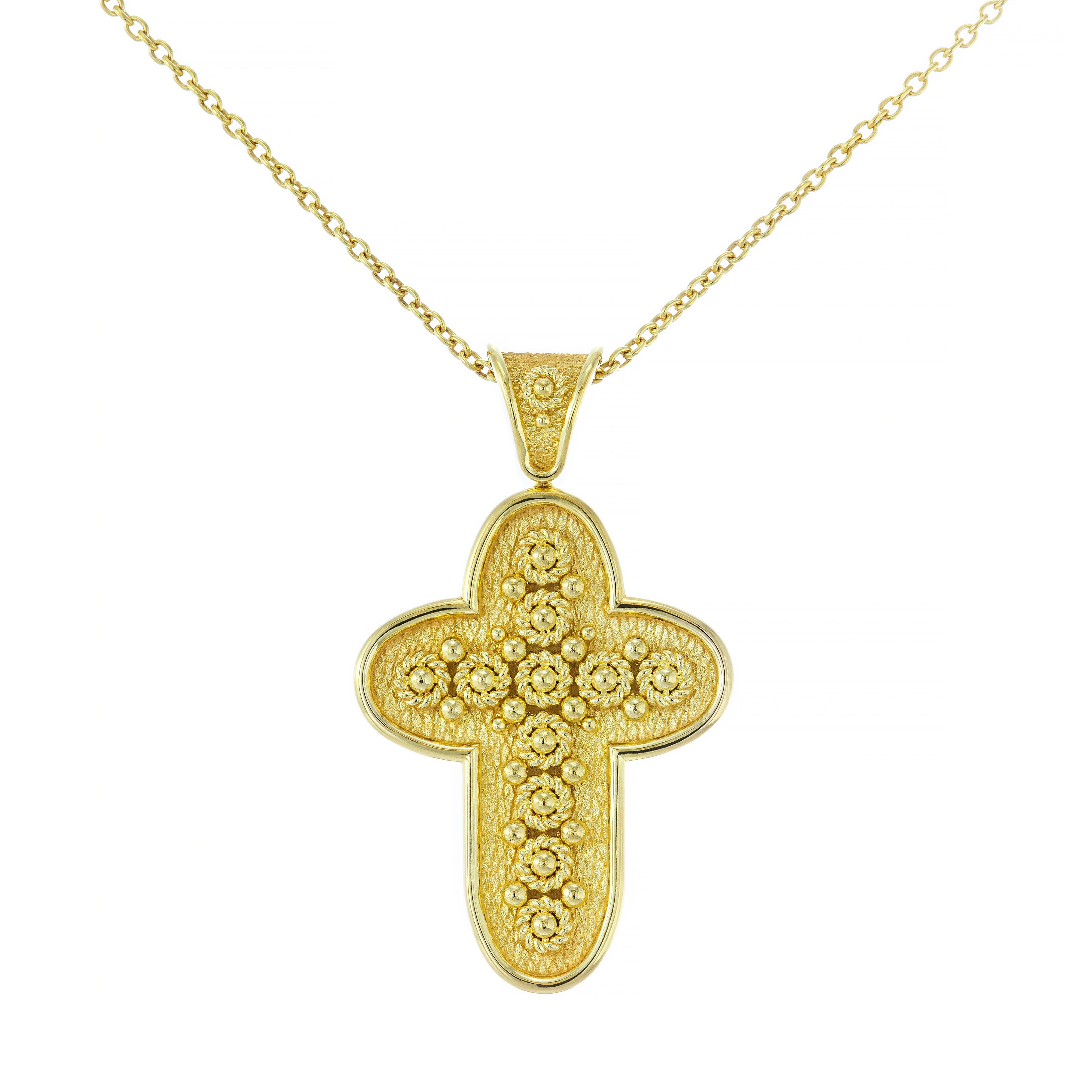 Byzantine Rounded Cross Pendant Odysseus Jewelry