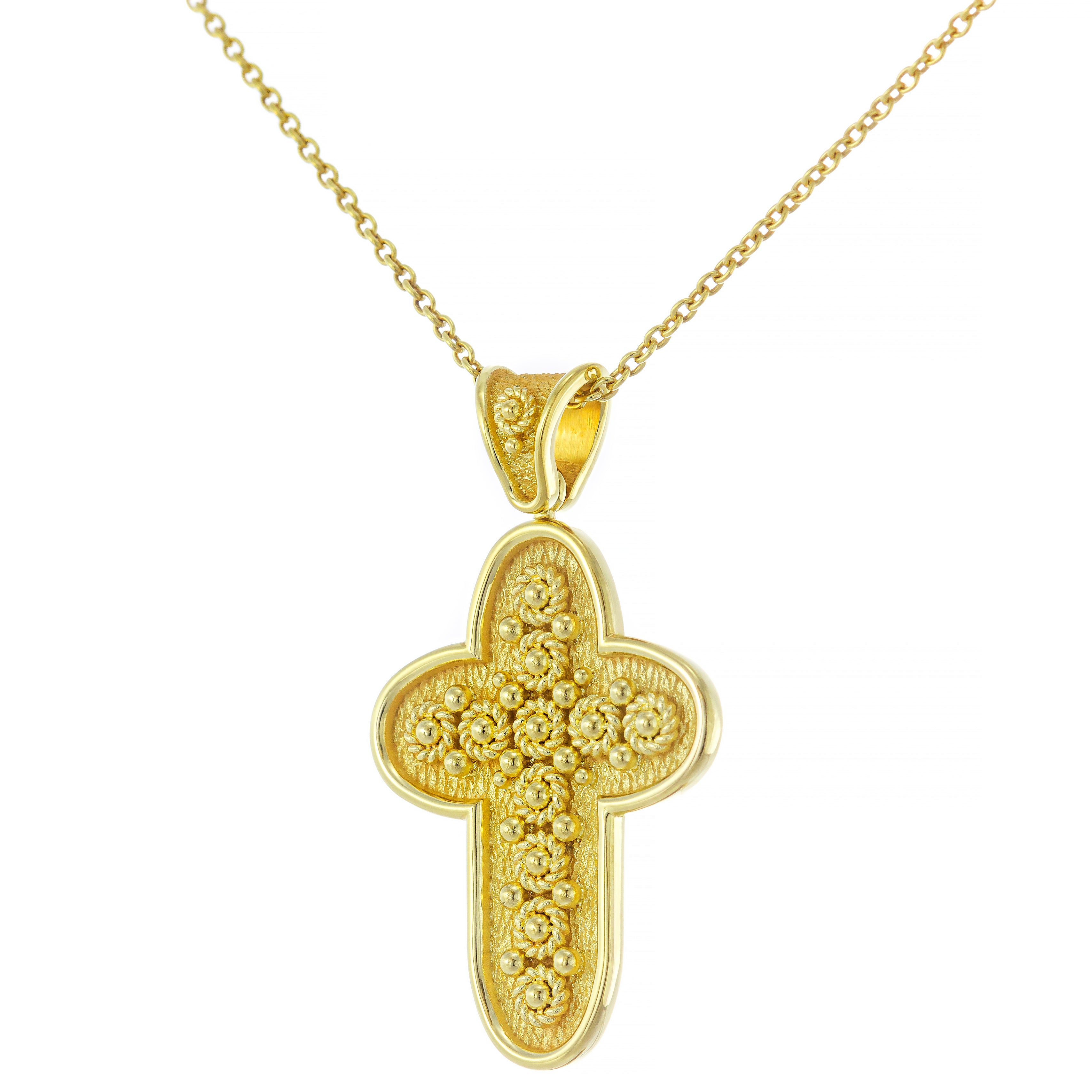 Byzantine Rounded Cross Pendant Odysseus Jewelry