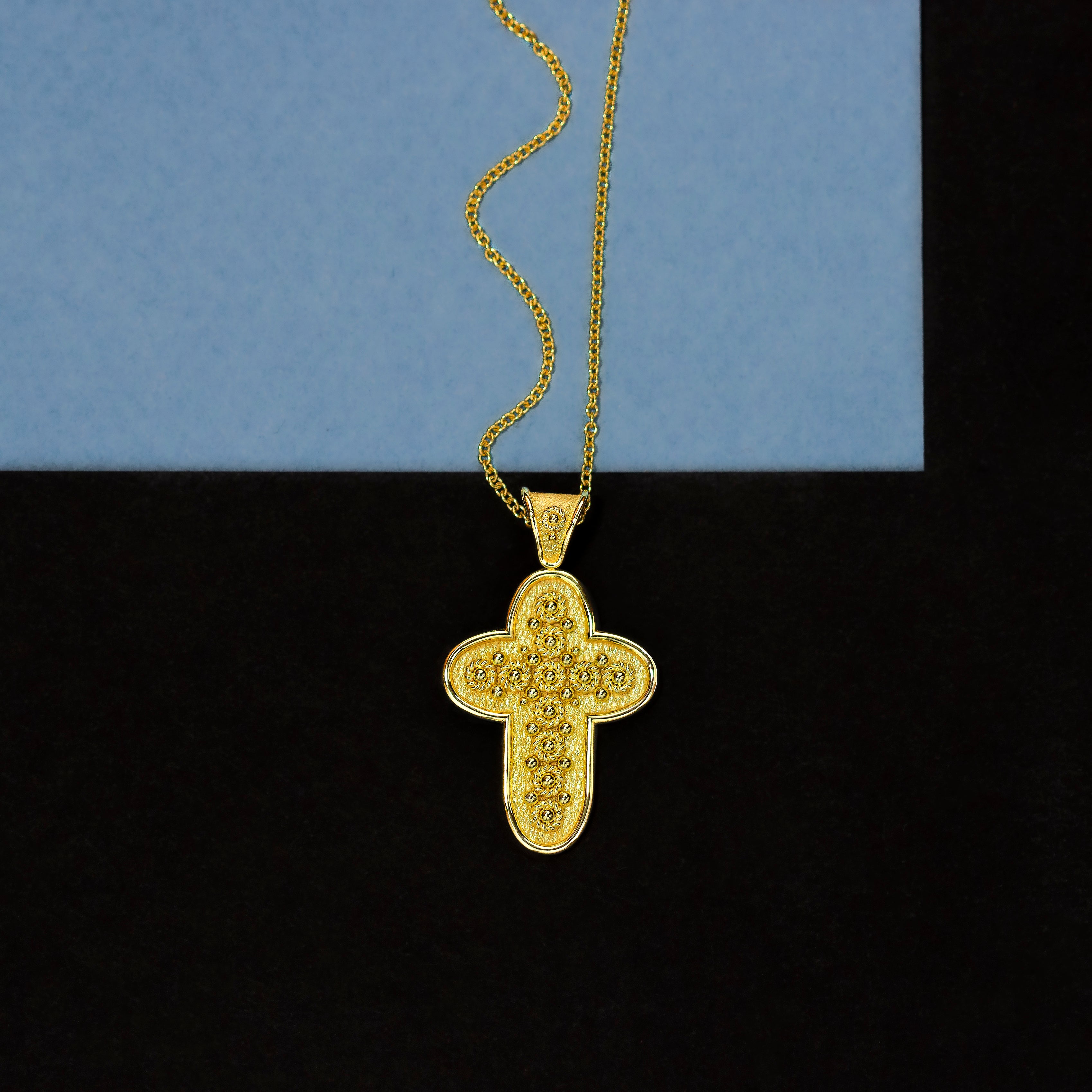 Byzantine Rounded Cross Pendant Odysseus Jewelry