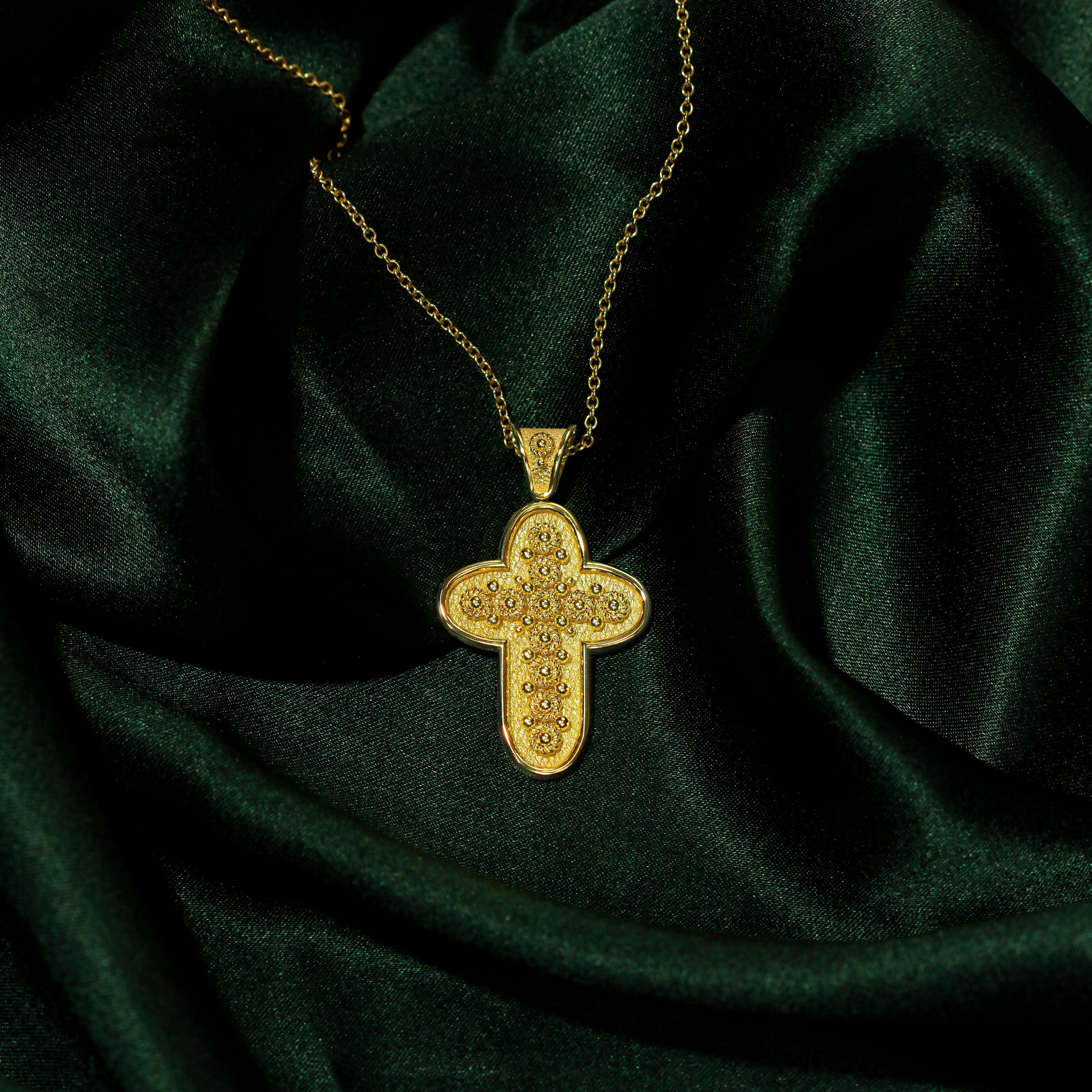 Byzantine Rounded Cross Pendant Odysseus Jewelry