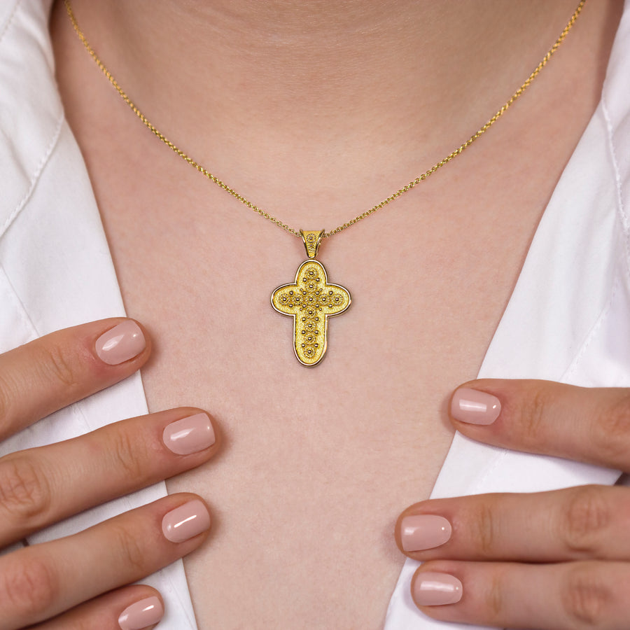 Byzantine Rounded Cross Pendant