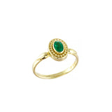 Gold Byzantine Ring with Emerald