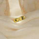 Sapphire Gold Ring with Brilliants