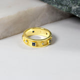 Sapphire Gold Ring with Brilliants Odysseus Jewelry