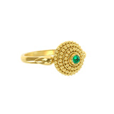 Emerald Gold Dome Ring