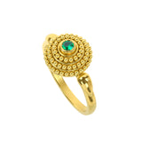 Emerald Gold Dome Ring