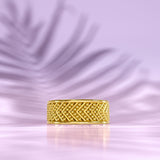 Gold Band Ring with Granulations