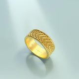 Gold Band Ring with Granulations