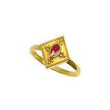 Ancient Greek Gold Ring with Ruby