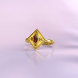 Ancient Greek Gold Ring with Ruby