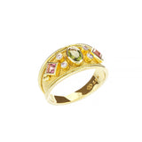 Byzantine Ring with Tourmalines and Diamonds
