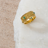 Byzantine Emerald Ring Odysseus Jewelry