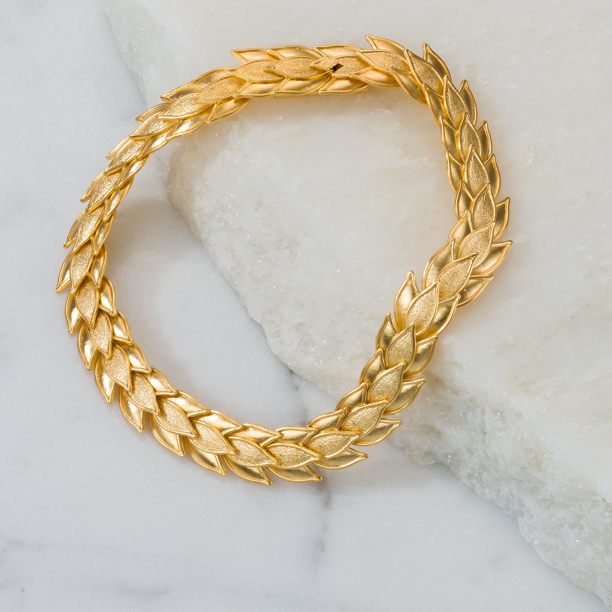 18K Byzantine Gold Laurel Bracelet Odysseus Jewelry