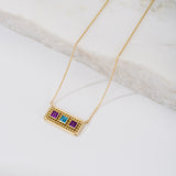Gold Byzantine Pendant with Amethyst Swiss Topaz and Granulation Odysseus Jewelry