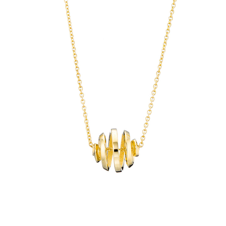 Serpentine Ball Gold Pendant