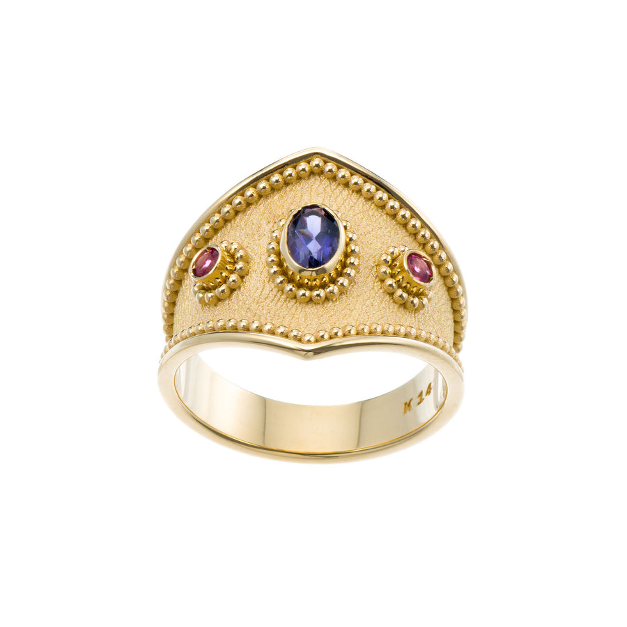 Multi Color Byzantine Gold Ring