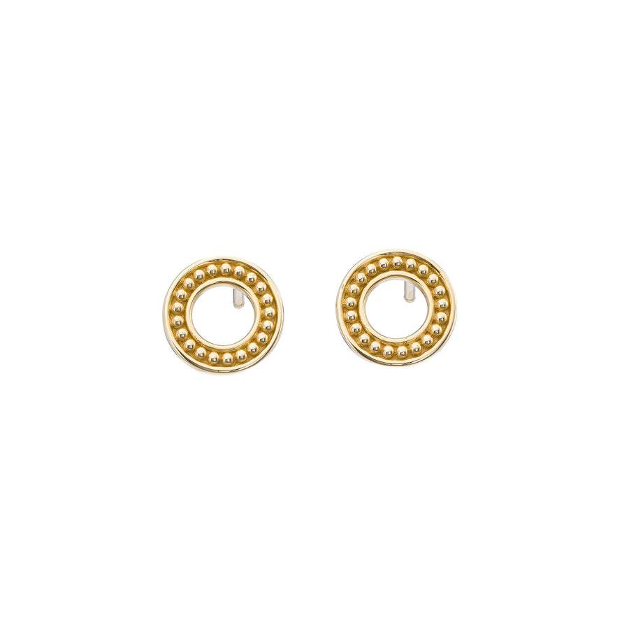 Circle Gold Dot Earrings