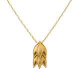 18K Byzantine Gold Laurel Pendant Odysseus Jewelry