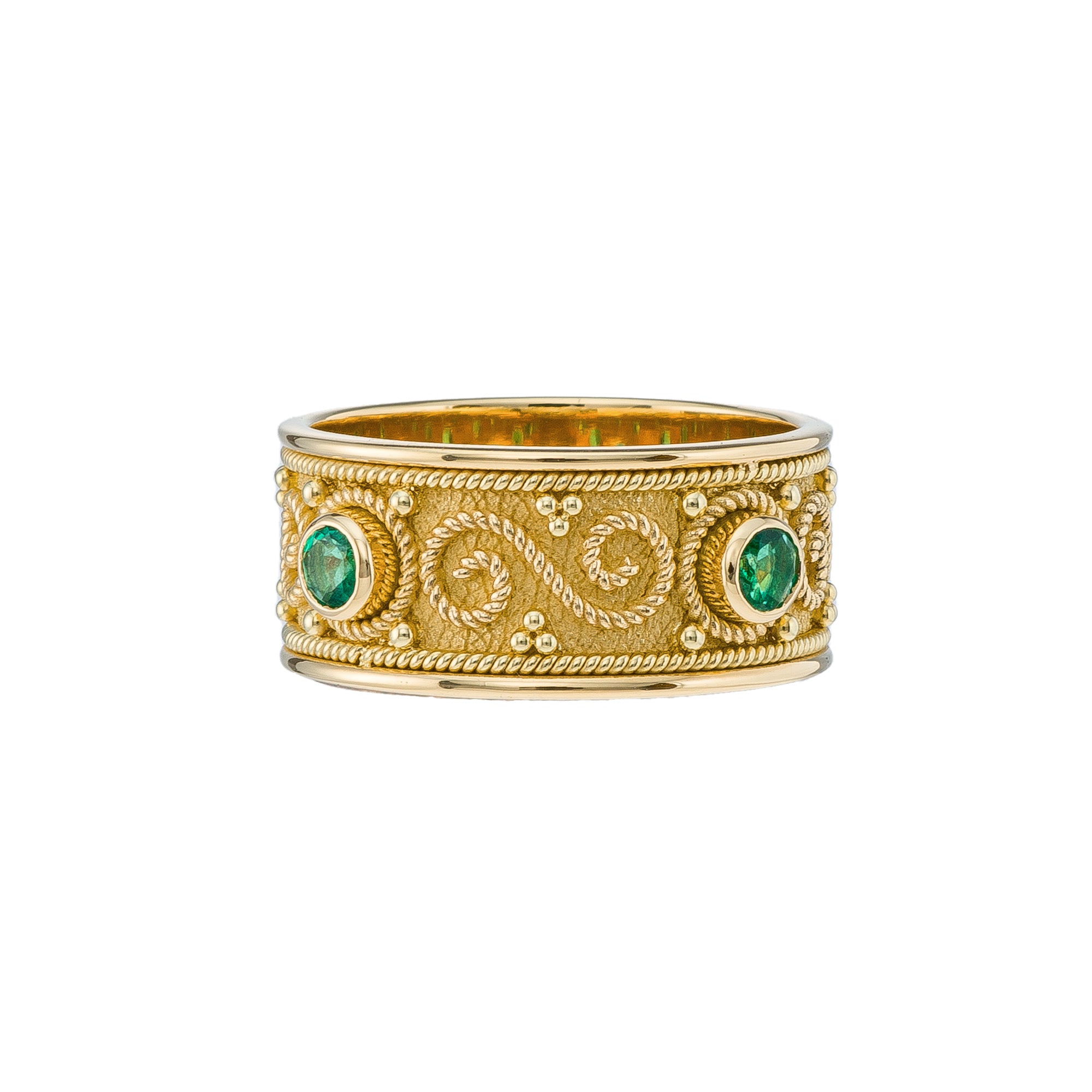 Byzantine Emerald Ring Odysseus Jewelry