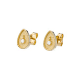 Diamond Gold Pear Earrings Odysseus Jewelry