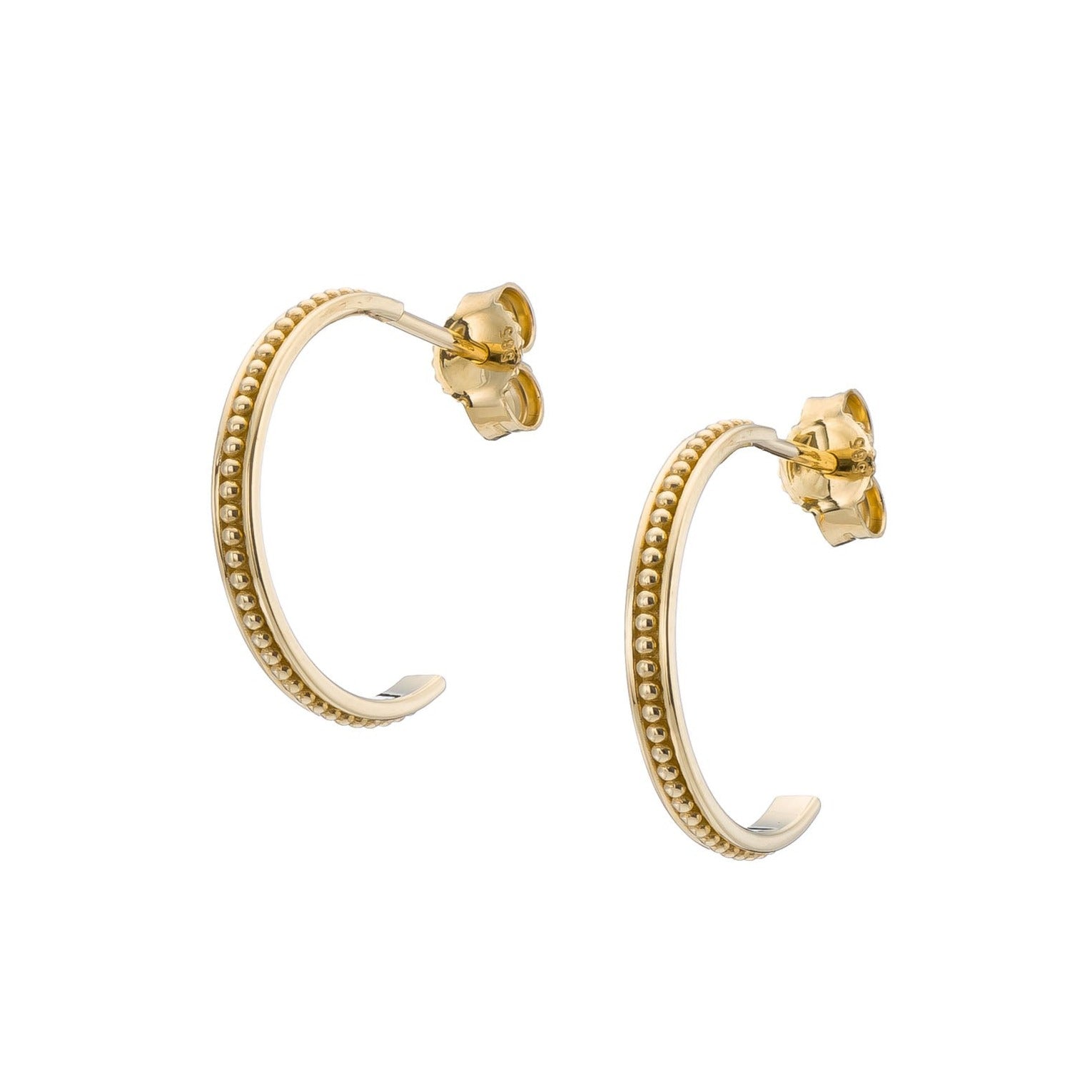 Eternity Hoop Gold Earrings Odysseus Jewelry