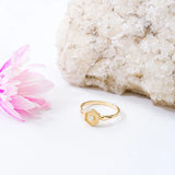 Gold Polygon Ring with Diamond Odysseus Jewelry